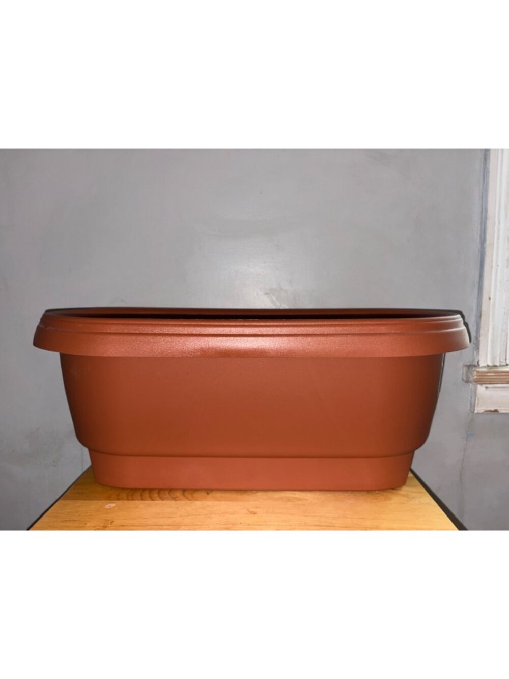 Bloem Terra Cotta Oval Deck Rail Planter 24" Elevated Garden Box (Quantity 3) - Picture 10 of 16
